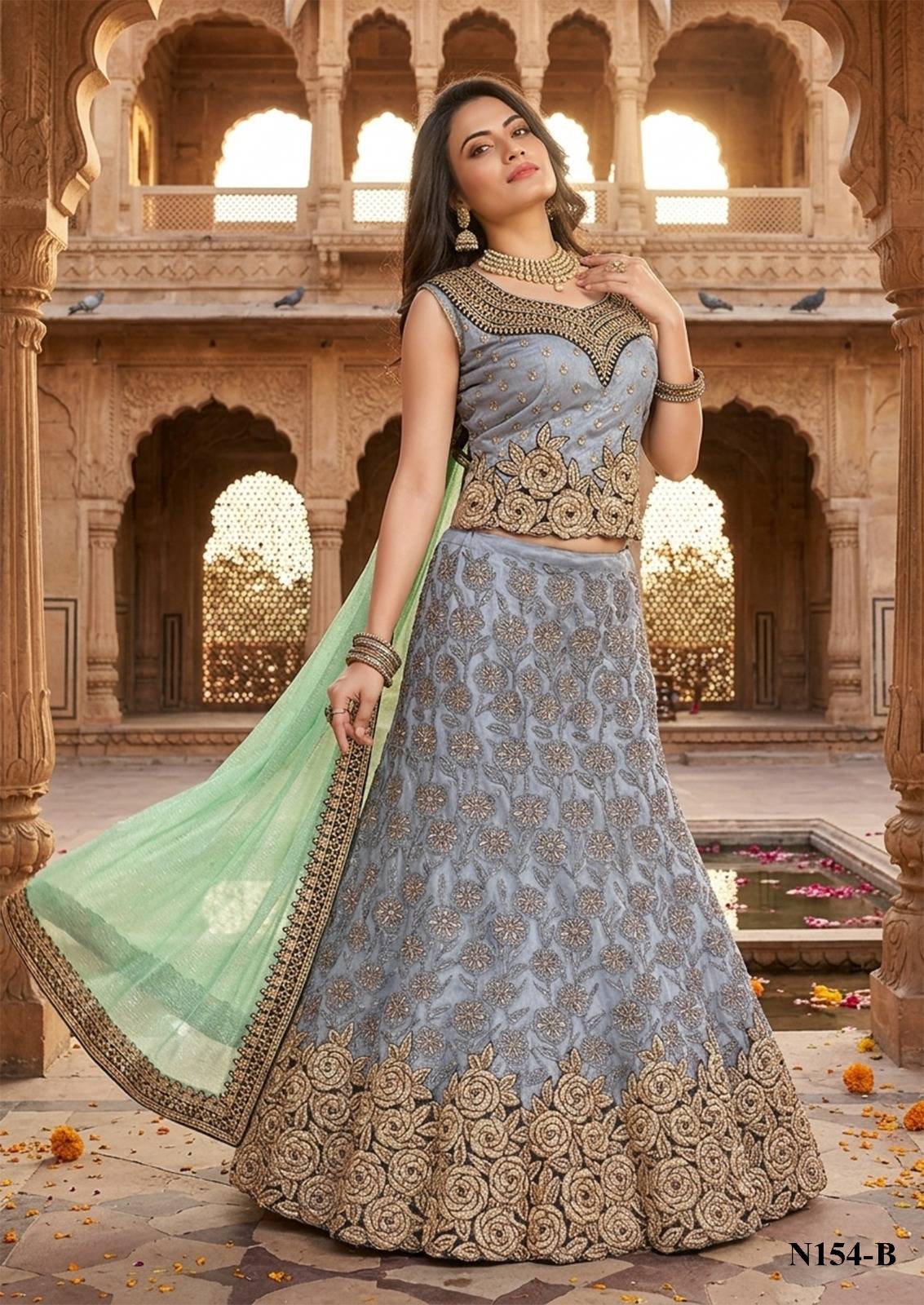 NIMAYA LEHNEGA SALE by MAHOTSAV Bridal Wear Collection Beautiful Stylish Colorful Fancy Party Wear & Occasional Wear Banarasi Silk Lehengas At Wholesale Price
